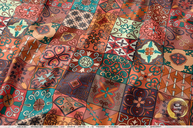 Morocco Bohemian Apparel Fabric 3Meters+, 9 Designs | 8 Fabrics Option | Fabric By the Yard | D20298