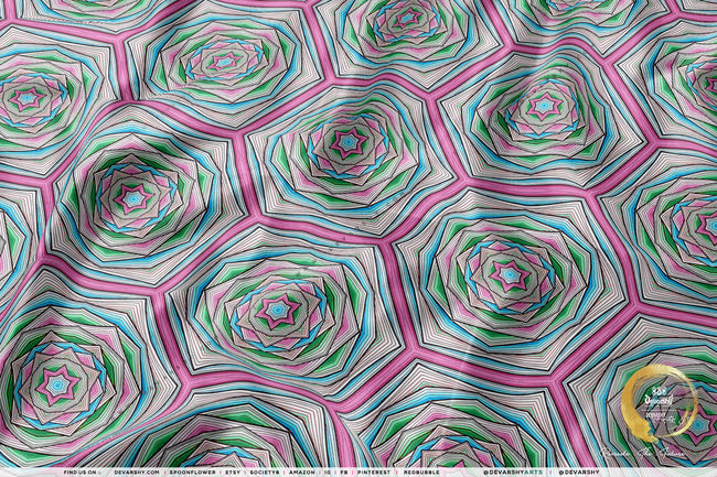 Multi Mandala Apparel Fabric 3Meters+, 9 Designs | 8 Fabrics Option | Fabric By the Yard | D20324