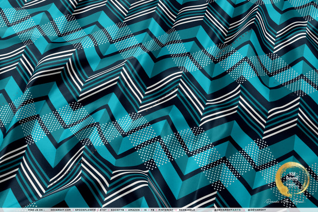 Geometric Apparel Fabric 3Meters+, 9 Designs | 8 Fabrics Option | Fabric By the Yard | D20264