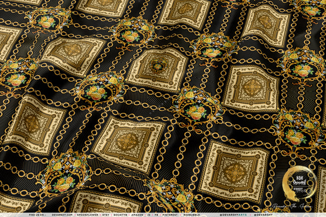 Baroque Gold Upholstery Fabric 3meters 9 Designs & 12 Furnishing Fabrics Decorative Fabric By the Yard | 021