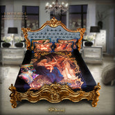 Devarshy Digital print Songs of the Angels Luxurious King size Designer Bedsheet Set