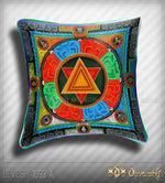 NIRVANA Devarshy Artistic Tibetan Thangka Painting Velvet Square Pillow Cover 2pcs