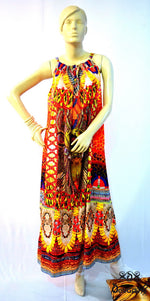 MAASAI-ENGAI Tribal Ornate Devarshy Embellished Drawstring Dress - 1071A
