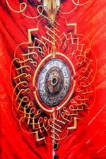 Devarshy Red Feather Decorative Digital print Long Embellished Kaftan - 1038 A , Apparel - DEVARSHY, DEVARSHY
 - 4