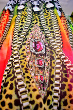Devarshy Designer Exquisite Animal print Long Embellished Kaftan Dress - 1061B , Apparel - DEVARSHY, DEVARSHY
 - 5