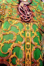 Devarshy Digital Print Golden Ornate Evergreen Long Embellished Designer Kaftan - 1104B , Apparel - DEVARSHY, DEVARSHY
 - 5