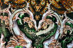 Decorated Seahorse Short Kaftan, Crystals Embellished Caftan, Georgette Kaftan - 1108C