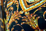 Baroque Mandala Short Kaftan, Crystals Embellished Kaftan, Georgette Kaftan - 1109C