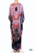 Devarshy Digital Print Artistic Long Embellished Designer Kaftan Dress - 1114 B , Apparel - DEVARSHY, DEVARSHY
 - 3