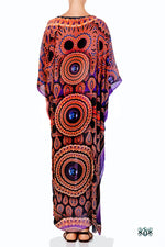 Devarshy Designer Violet Decorative Moroccan Style Long Embellished Kaftan Gown - 1115 A , Apparel - DEVARSHY, DEVARSHY
 - 3