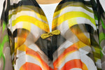 LA FUTURISMO Color Strokes Devarshy Short Georgette Kimono Jacket - 1023A