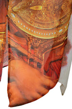 ART CLASSIQUE Mona Lisa Printed Georgette Long Kimono Jacket, Devarshy - 1079A