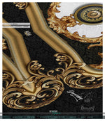 Opulence of Sicily Black Area Rug, Available in 3 sizes | 100337