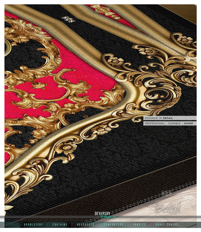 Opulence of Sicily Red Area Rug, Available in 3 sizes | 100338
