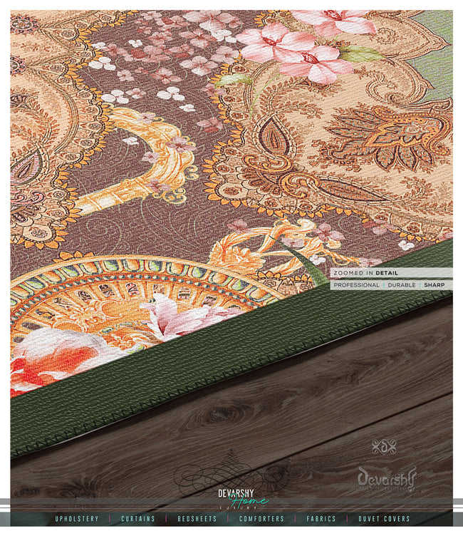 Mint Florals Area Rug, Available in 3 sizes | D20014