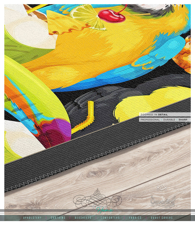 Yellow Toucan Tropical Birds Area Rug, Available in 3 sizes | D20021