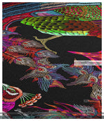 Burgundy Peacock Area Rug Red Peacock Carpet, Available in 3 sizes | D20030
