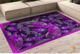 Magenta Peacock Area Rug, Available in 3 sizes | D20031