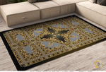 Golden Quad Baroque Stripes Area Rug, Available in 3 sizes | D20037
