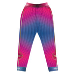 Pink Blue Gradient Unisex Sweatpants, Joggers for Men and Women, PF - 11196
