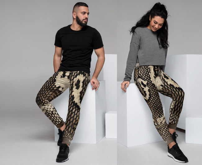 Cobra Snake Print Sweatpants, UNISEX Joggers for Winter Wear, PF - 11223