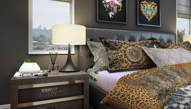Leopard Animal Print Duvet Cover, Designer Bed Linen, Luxury Bedding, Printed Duvet, Devarshy Home