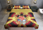 Baroque Royal Red Printed Duvet Cover, Luxury Bed Linen, Twin, Queen, King Bedding, Devarshy Home, GT