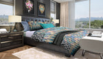 Blue Pearls Printed Duvet Cover, Designer Bed Linen, Luxury Bedding, Devarshy Home,