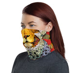 Lion Face Printed Neck Gaiter, Headband, Unisex Face Mask, Bandana, Neck Warmer, Face Cover, PF - 1092C
