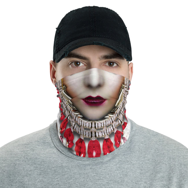 Venetian Mask Printed Neck Gaiter, Unisex Face Mask, Headband, Bandana, Neck Warmer, PF - 1099A