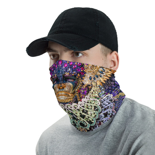 Bejeweled Printed Unisex Neck Gaiter, Headband, Bandana, Face Mask, Neck Warmer, Face Cover, PF - 11111