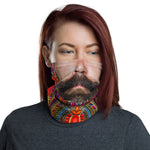 Man With Moustache Printed Neck Gaiter, Unisex Face Mask, Headband, Neck Tube, Cloth Face Cover, PF - 11112