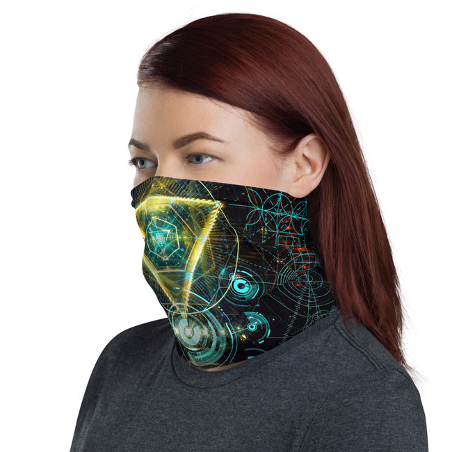 SACRED Geometry Printed Neck Gaiter, Unisex Face Mask, Headband, Cloth Face Cover, Unisex Neck Tube, PF - 11132