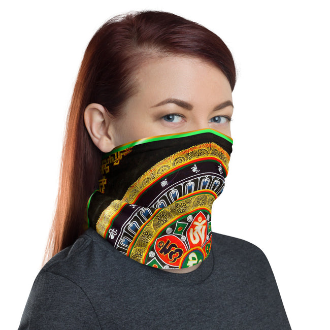 Tibetan Thangka Painting Neck Gaiter, Unisex Face Mask, Headband, Cloth Face Cover, Printed Neck Tube, PF - 11142