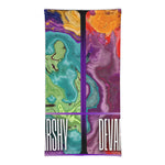 Abstract Marble Print Neck Gaiter, Marbling Art Face Mask, PF - 11143