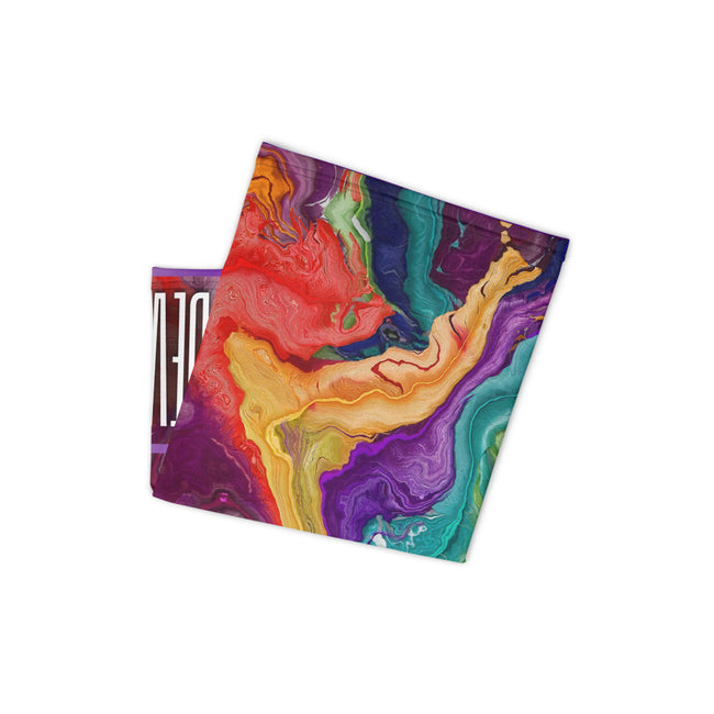 Abstract Marble Print Neck Gaiter, Marbling Art Face Mask, PF - 11143