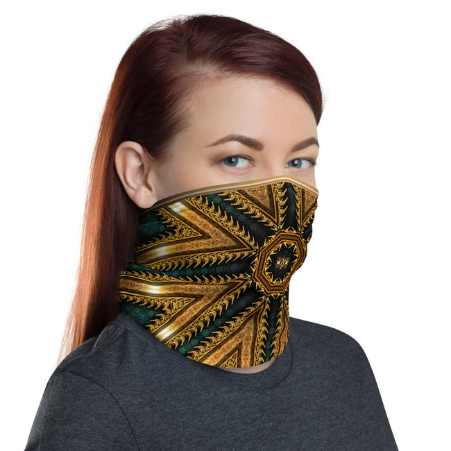 Octagon Golden Maze Neck Gaiter, Reusable Face Mask, Cloth Face Cover/Neck Tube, PF - 11145