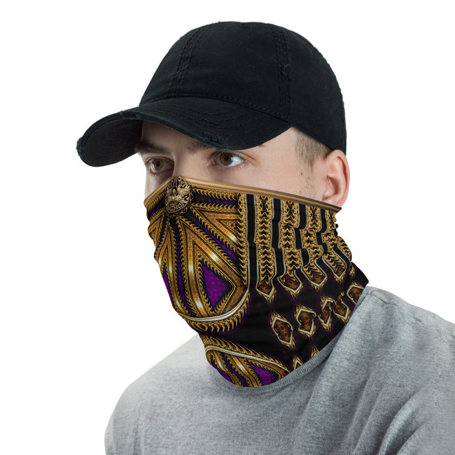 Golden Octagonal Unisex Neck Gaiter, Printed Face Mask, Headband, Cloth Face Cover, Lycra Neck Tube, PF - 11146