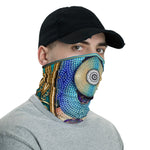 Disk Of Pearls Printed Neck Gaiter, Cloth Face Mask, Headband, Unisex Face Cover, Unisex Neck Tube, PF - 11148