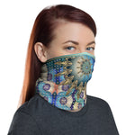 Blue Pearls Printed Neck Gaiter, Unisex Face Mask, Headband, Cloth Face Cover, Lycra Neck Tube, PF - 11151