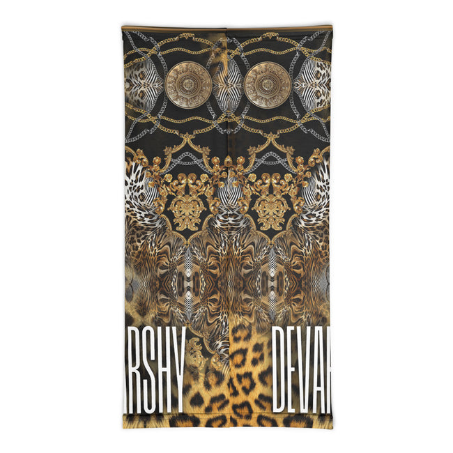 Golden Shield Printed Neck Gaiter, Animal Print Face Mask, Headband, Face Cover, Unisex Neck Tube, PF - 11152