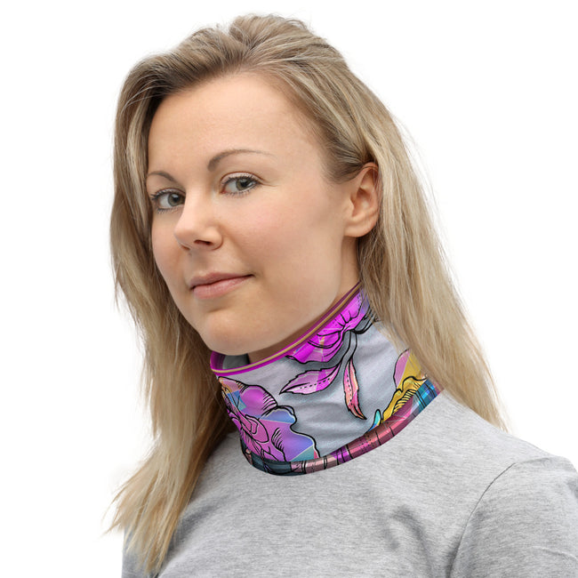 Where Roses Bleed to Oblivion, Printed Neck Gaiter, Floral Face Mask, PF - 11158