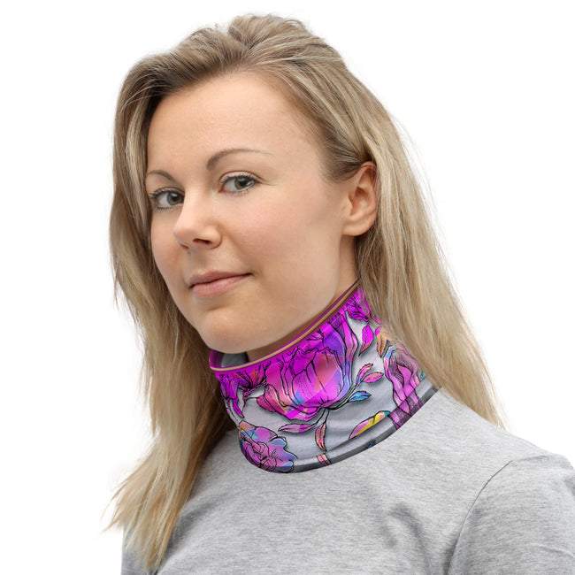 Where Roses Bleed to Oblivion, Printed Neck Gaiter, Floral Face Mask, PF - 11158