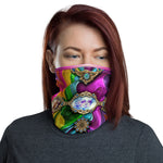 Baroque Colorful Print Neck Gaiter, Reusable Face Mask, Cloth Face Cover/Neck Tube, PF - 11171