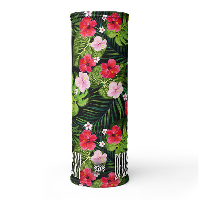 Tropical Floral Print Neck Gaiter, Washable Face Mask For Protection, Fabric Face Cover/ Neck Tube, PF - 11176