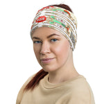 Japanese Zen Calligraphy Neck Gaiter, Koi Fish Face Mask - 11182
