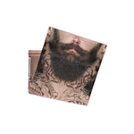 Long Black Beard Man Neck Gaiter, Selfie Face Mask Neck Tube, PF - 11184