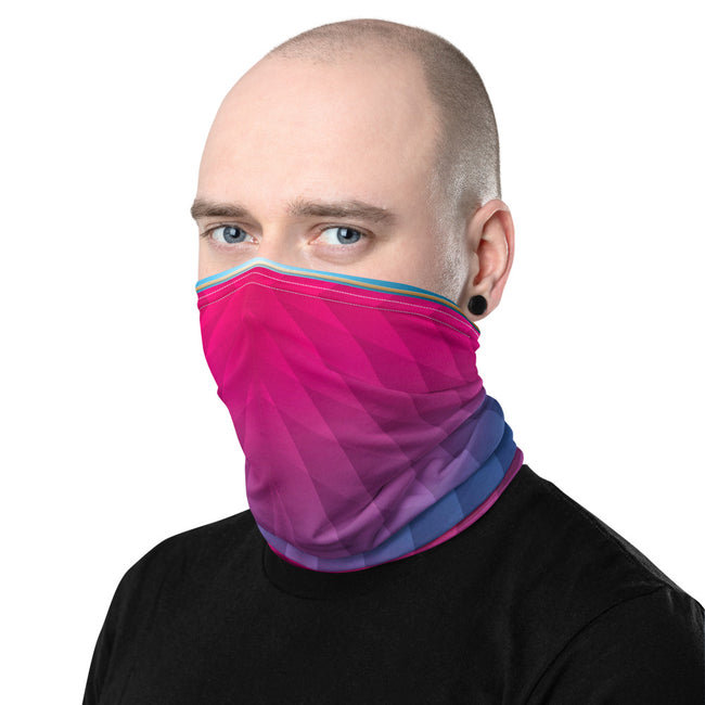 Colorful Gradient Diamond Print Neck Gaiter (3 Colors), Reusable Face Mask, PF - 11196