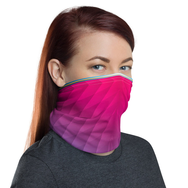 Colorful Gradient Diamond Print Neck Gaiter (3 Colors), Reusable Face Mask, PF - 11196