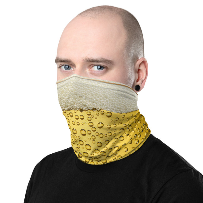 Beer Bubbles Neck Gaiter, Washable Face Mask For Protection, Fabric Face Cover/ Neck Tube, PF - 11208
